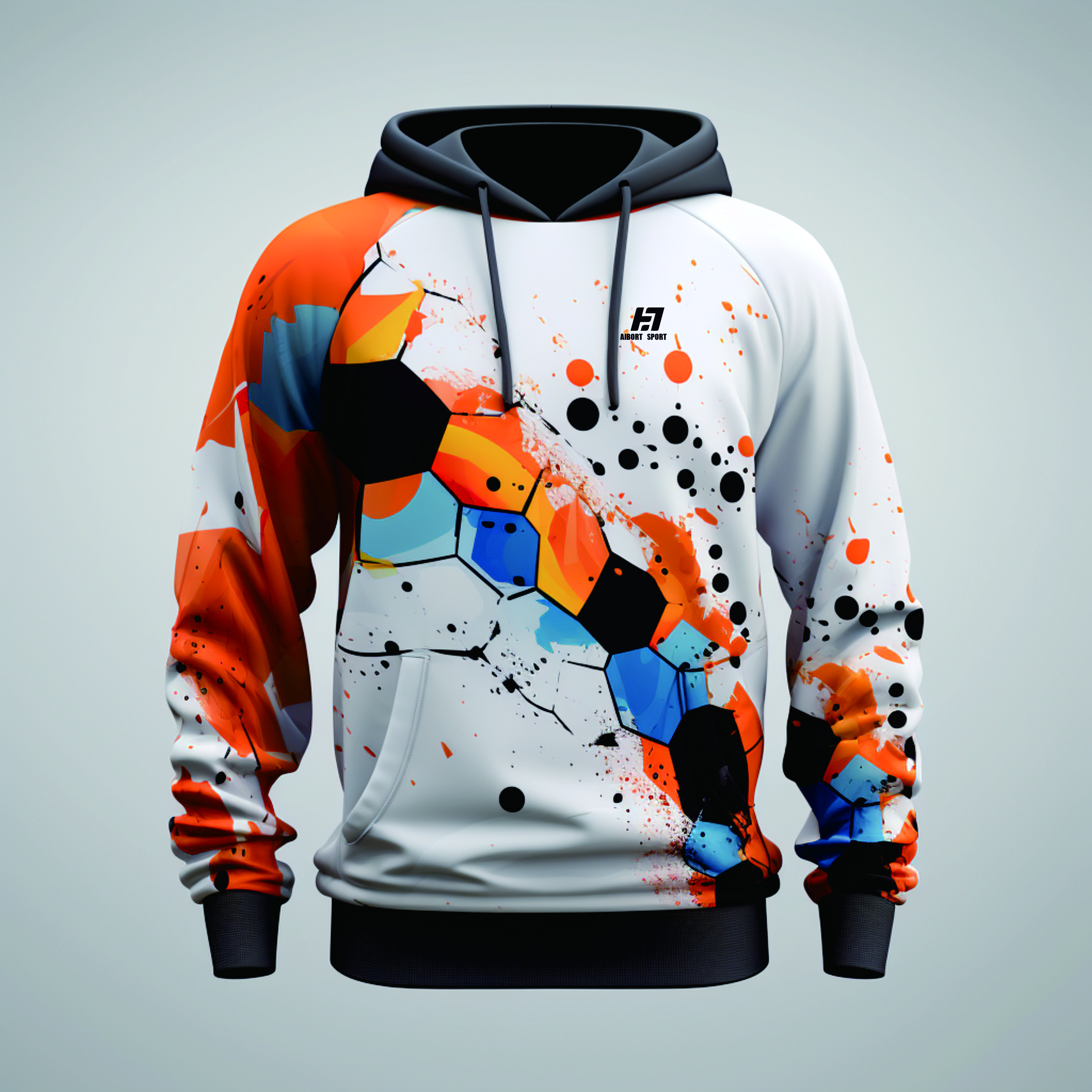 Aibort No Pockets Hoodie Logo Oversized Sublimation Unisex Men's Hoodies Fleece Custom Logo Unisex Blank Hoodie 100% Cotton/