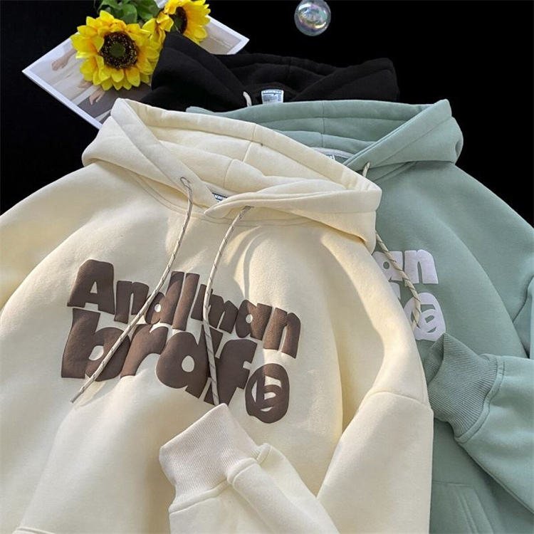 Plus Size Puff Printing Hoodies Fashionable And Stylish Puff Printing Hoodies In Stock Puff Printing Hoodies