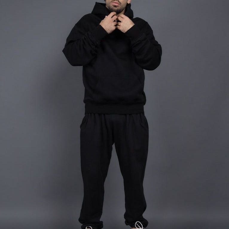 400gsm heavyweight custom men's 2pieces in one set hoodies oversized blank sweatpants and hoodie set pullover unisex hoodies