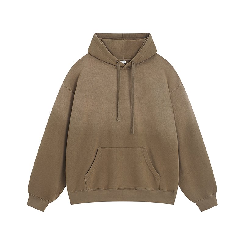 custom logo terry hoodie Blank Vintage Acid Wash Hoodie oversized 370gsm heavy cotton hoodie