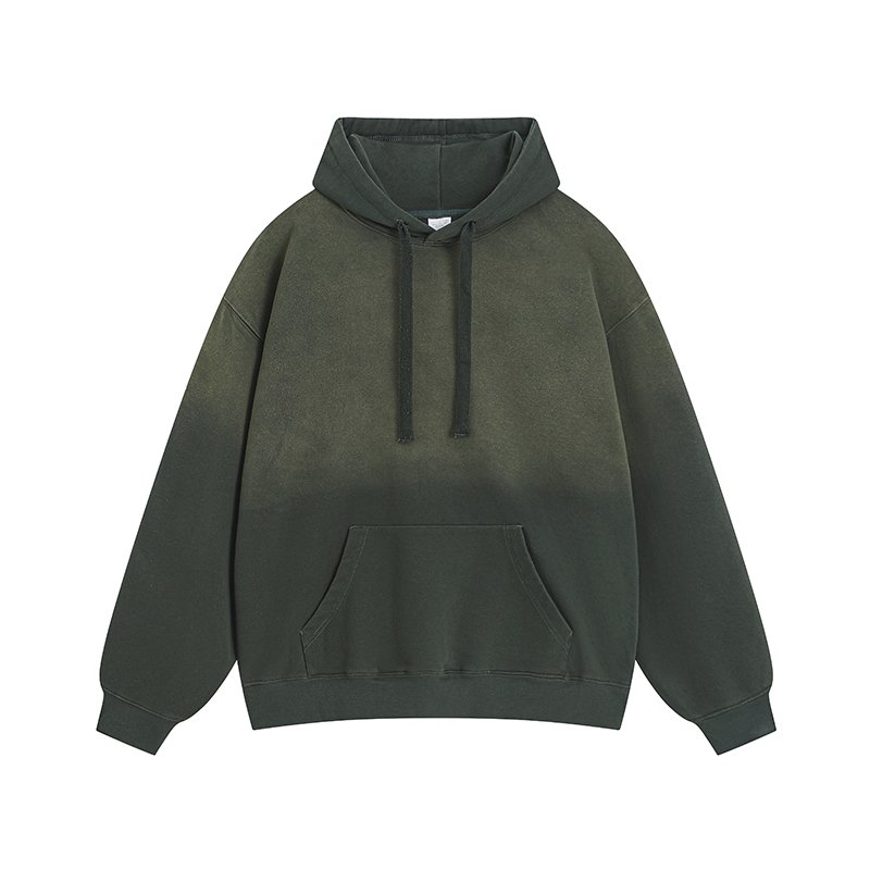 custom logo terry hoodie Blank Vintage Acid Wash Hoodie oversized 370gsm heavy cotton hoodie