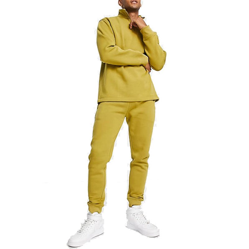 New arrival oversize men's clothing streetwear 100% cotton custom logo casual long sleeve half zip sweatshirt for men