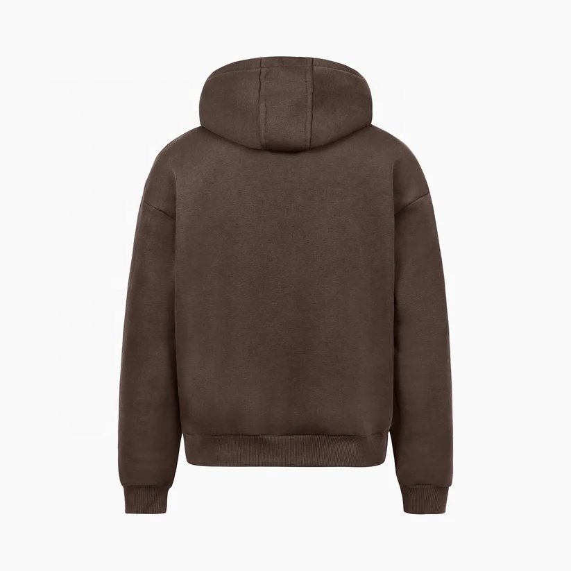 Wholesale Custom Logo French Terry Hoodie Oversized No String XS Size Puff Printing on Fleece Fabric for Men in Spring