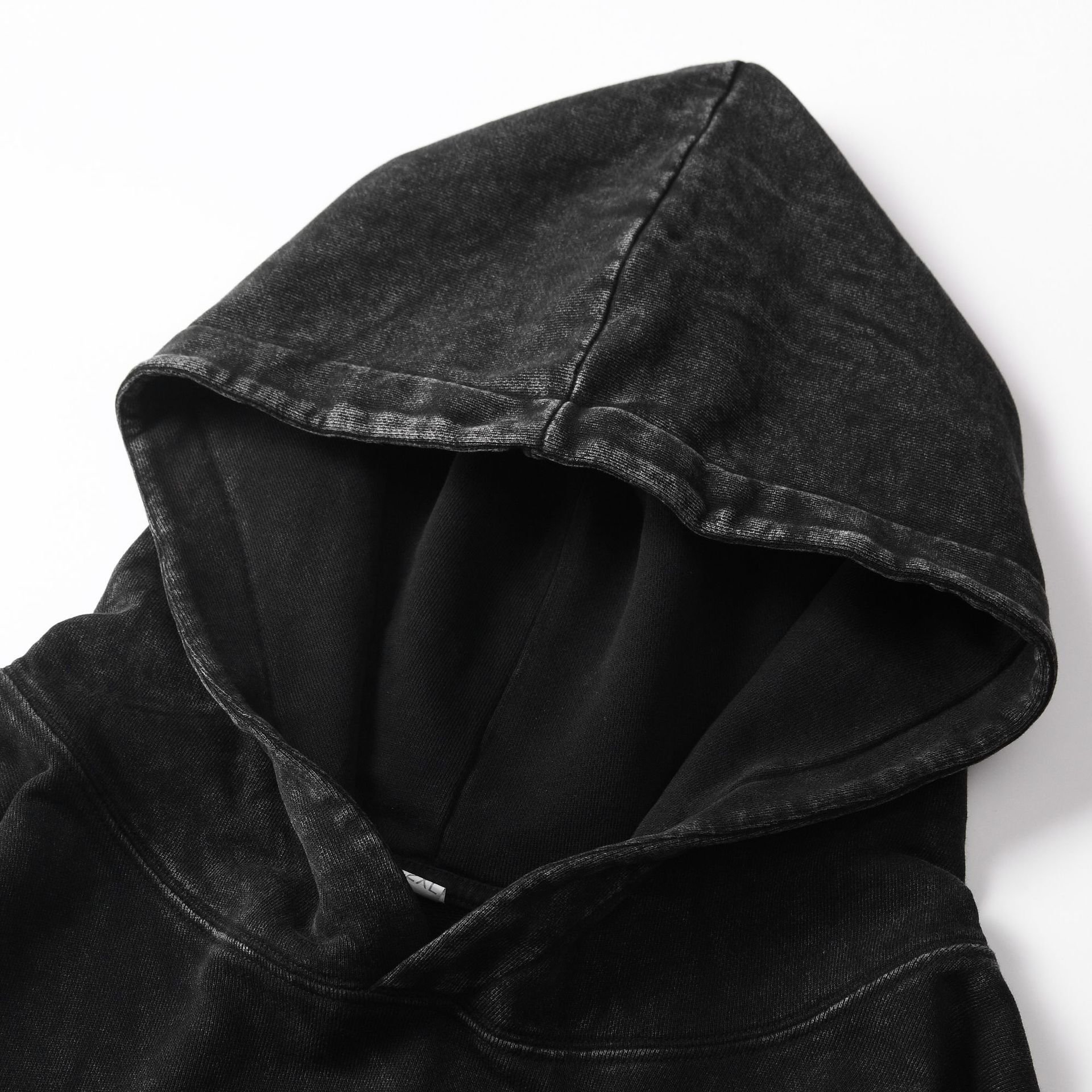 Wholesale Washed Cotton Men's Sweatshirt Oversized Off Shoulder 350G Heavy Hoodie O Neck Retro Men's Sweatshirt & Hoodies