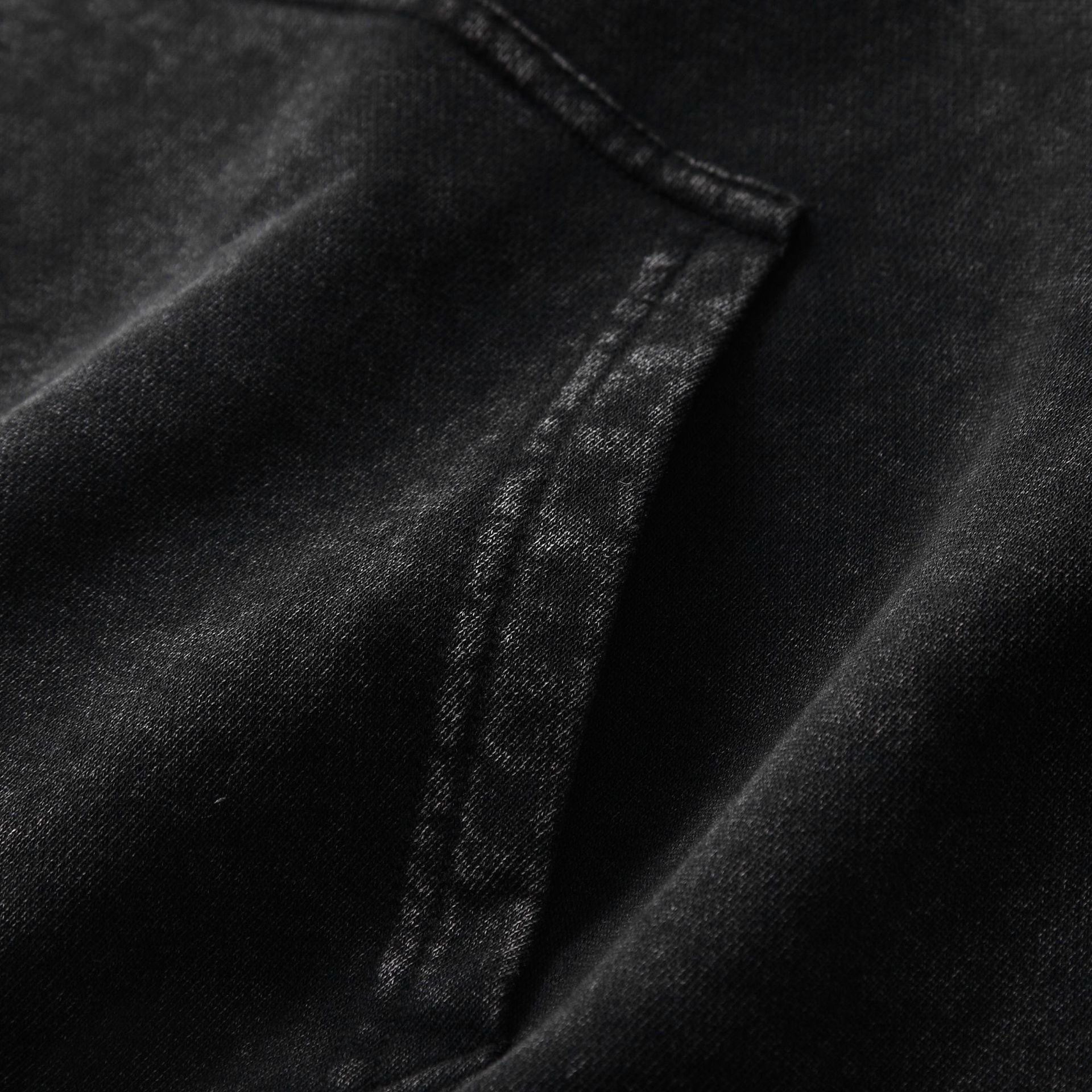 Wholesale Washed Cotton Men's Sweatshirt Oversized Off Shoulder 350G Heavy Hoodie O Neck Retro Men's Sweatshirt & Hoodies