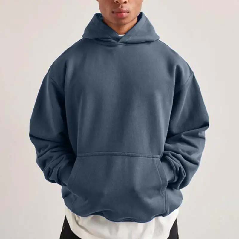 Trending men's clothing high quality streetwear hoodies heavyweight 500gsm custom hoodies drop shoulder boxy fit hoodie
