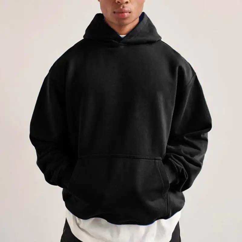 Trending men's clothing high quality streetwear hoodies heavyweight 500gsm custom hoodies drop shoulder boxy fit hoodie