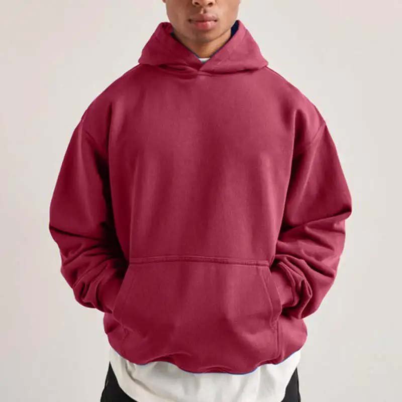 Trending men's clothing high quality streetwear hoodies heavyweight 500gsm custom hoodies drop shoulder boxy fit hoodie