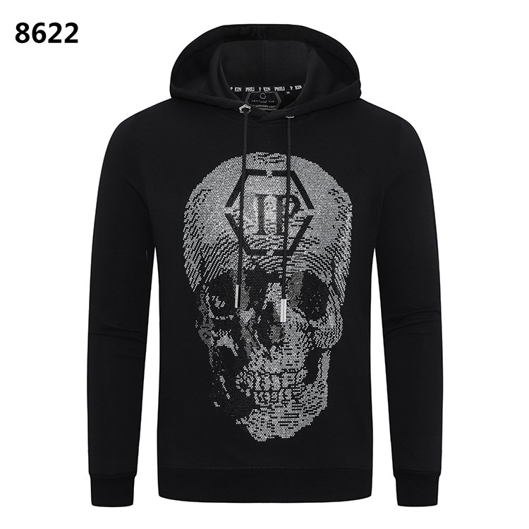 Comfortable slim-fit high-quality cotton hot diamond trend All-in-one fashion Skull men's PLEIN sweatshirt