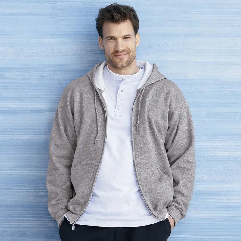 OEM wholesale high quality plus size men's hoodie full zip custom printed logo hoodie for men and women