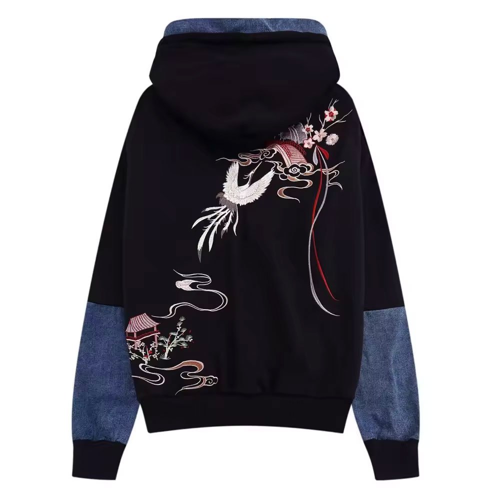 Men Hoodie Sweatshirt Spring and Autumn Men Embroidery Hoodie Sweatshirt Men's Solid Color Long Sleeve Hoodies