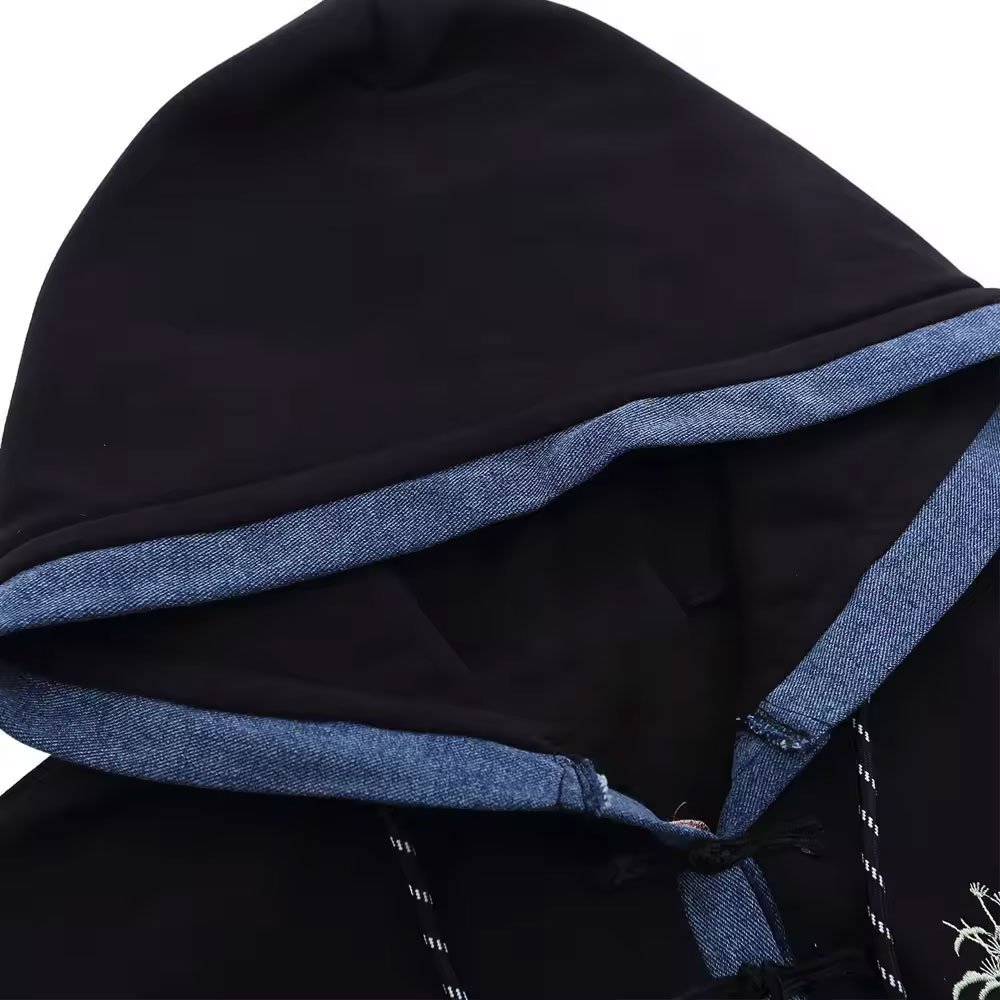 Men Hoodie Sweatshirt Spring and Autumn Men Embroidery Hoodie Sweatshirt Men's Solid Color Long Sleeve Hoodies