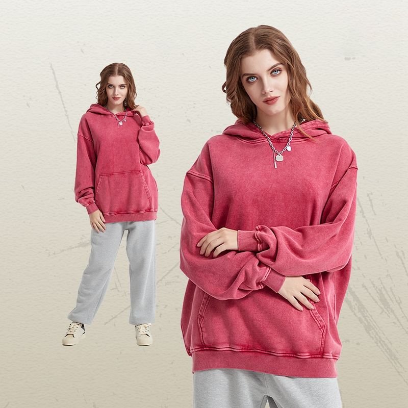 OEM ODM High Quality Custom Logo 420G 100% Cotton Heavyweight Vintage Stone Wash Fleece Blank Oversized Plus Size Men'S Hoodies