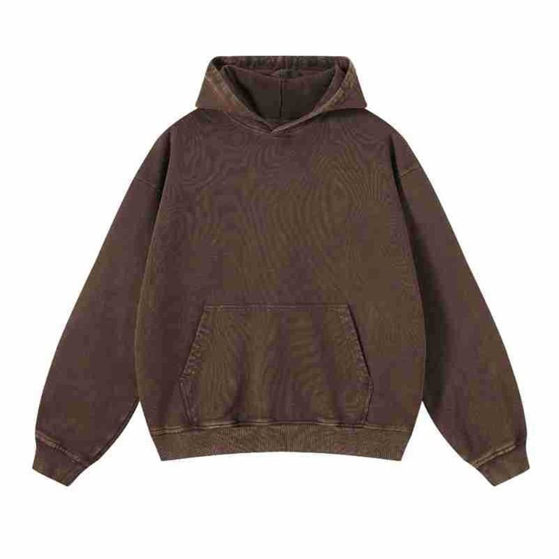 OEM ODM High Quality Custom Logo 420G 100% Cotton Heavyweight Vintage Stone Wash Fleece Blank Oversized Plus Size Men'S Hoodies
