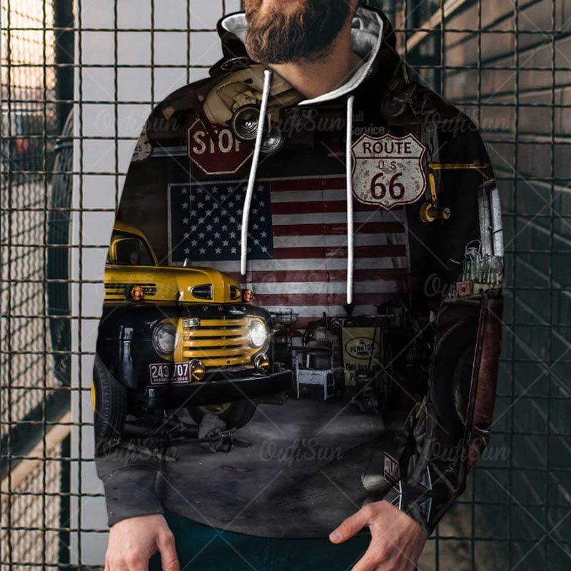 European and American hoodie fashion 3D printed hoodie street trend pullover men's hoodie pulls pour hommes