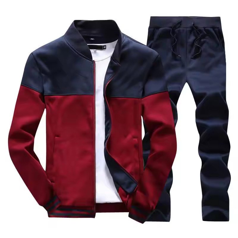 wholesale sports casual plain high quality custom logo zipper up fleece Tracksuit