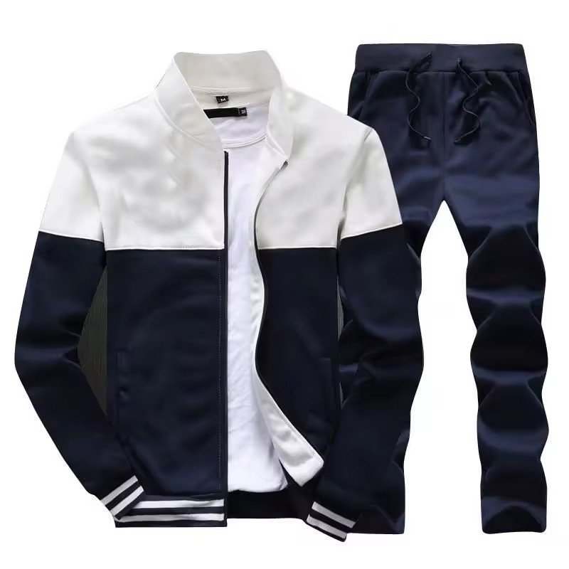 wholesale sports casual plain high quality custom logo zipper up fleece Tracksuit