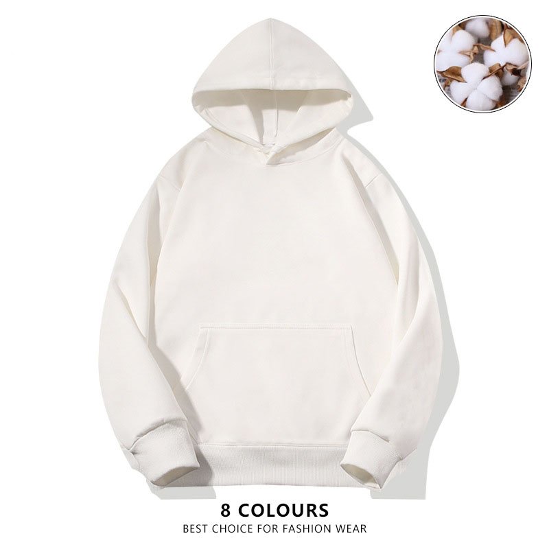 winter custom oversized 340gsm cotton blank hoodies mens pullover unisex bulk plus size men's hoodies & sweatshirts