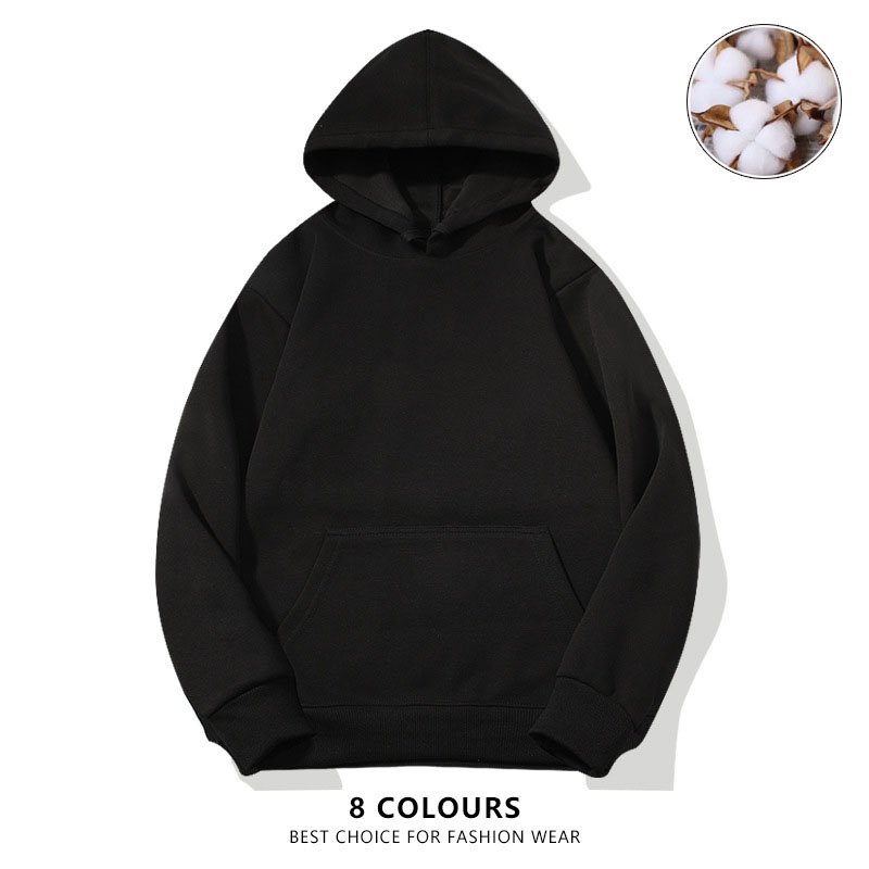 winter custom oversized 340gsm cotton blank hoodies mens pullover unisex bulk plus size men's hoodies & sweatshirts
