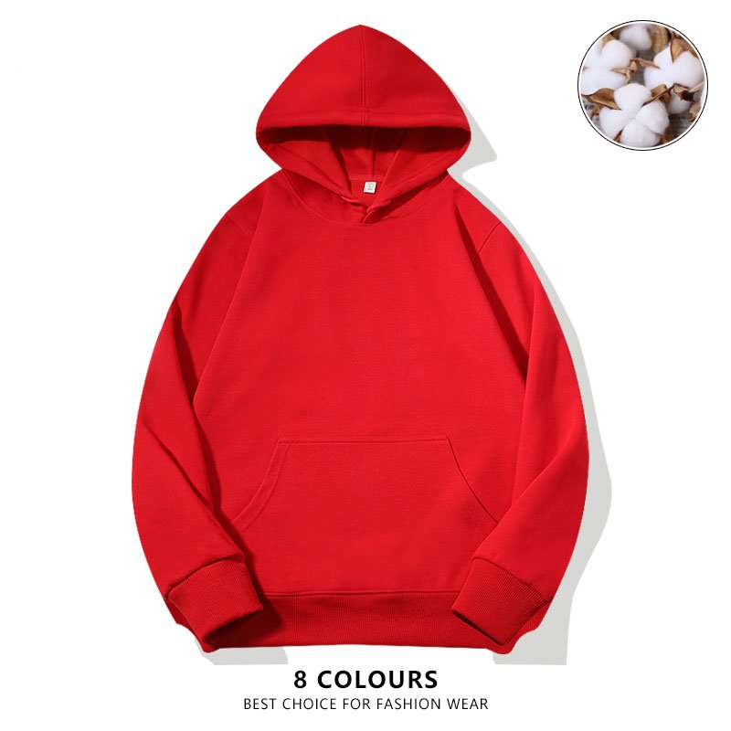 winter custom oversized 340gsm cotton blank hoodies mens pullover unisex bulk plus size men's hoodies & sweatshirts