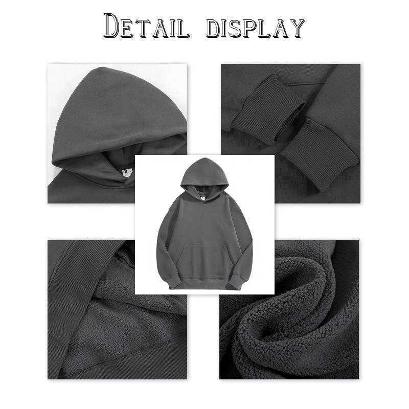 winter custom oversized 340gsm cotton blank hoodies mens pullover unisex bulk plus size men's hoodies & sweatshirts