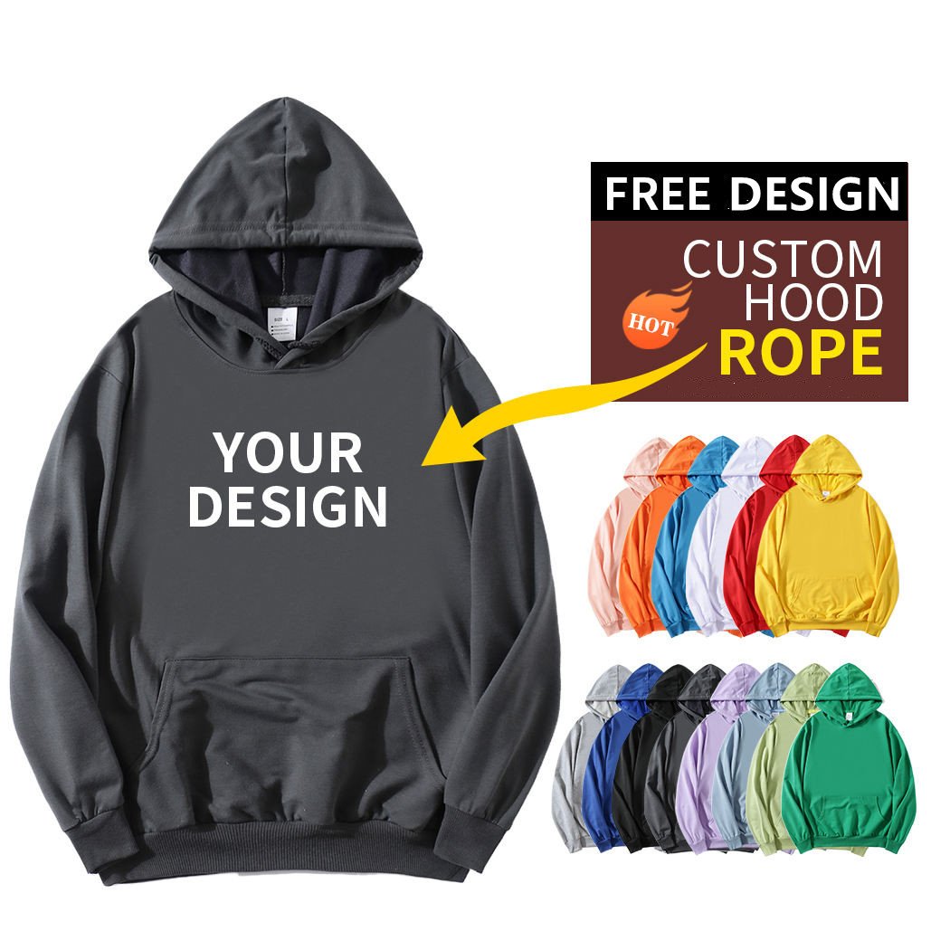 winter custom oversized 340gsm cotton blank hoodies mens pullover unisex bulk plus size men's hoodies & sweatshirts
