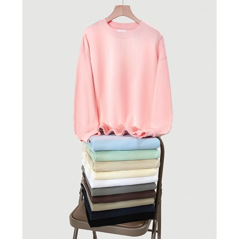 Custom High Quality 380gsm French Terry Crewneck Sweatshirt Unisex Print Oversized Men's Hoodie OEM Options