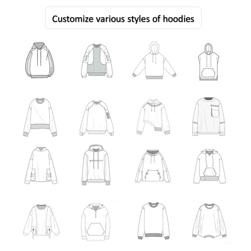 Customized Fashion Design Men's Hoodie Hip Hop Street Style 100% Cotton High Street Letter Printed Hoodie