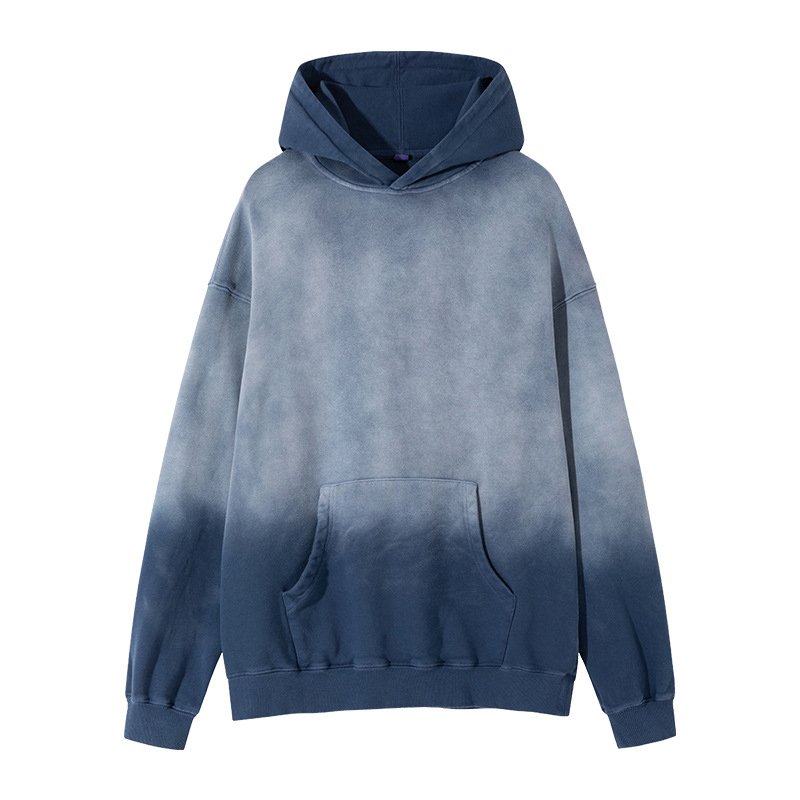 420G Heavyweight Pure Cotton Men's Hoodies Sweatshirts Acid Wash Make Old Casual Hoodies
