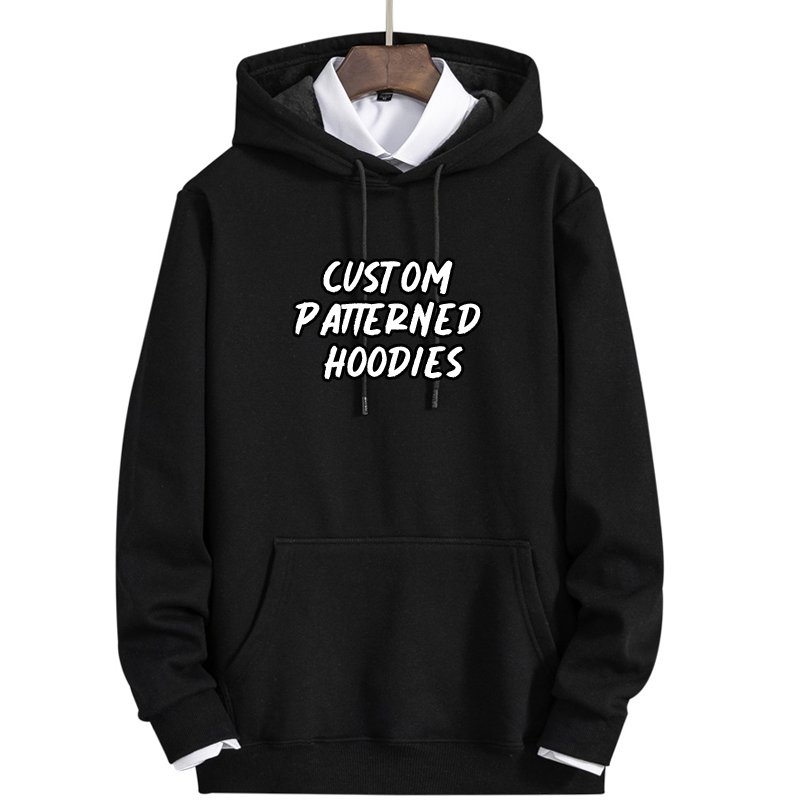 Custom Logo Anime Hoodies for Men 100% Cotton Oversized Fleece Sweatshirts Unisex Jogger Clothing Men's Hoodies Blank Design