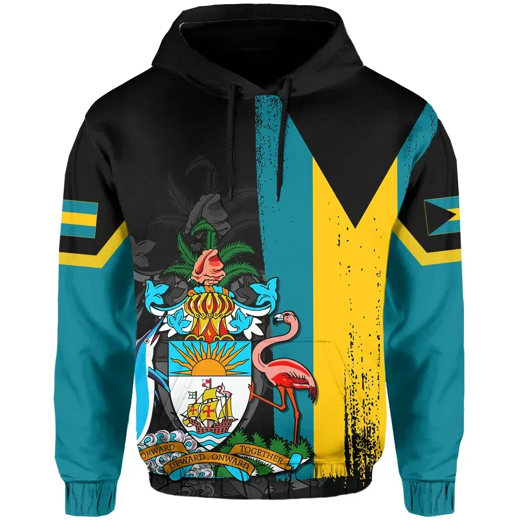 Fashion Bahamas Hoodie for Men Autumn Winter Long Sleeve Pullover Sweatshirts Men's Pullover Hoodies