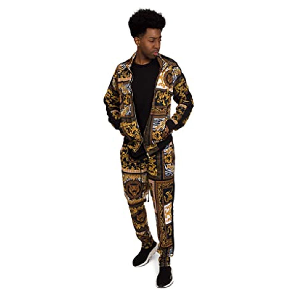 Customized Fashion 3d Digital Printed Custom Size Logo Brand Pullover Men's Sweatshirt And Pant Tracksuit Set