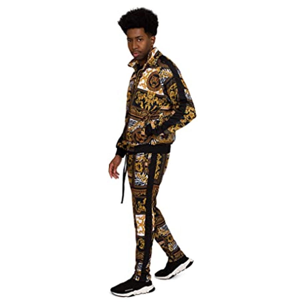 Customized Fashion 3d Digital Printed Custom Size Logo Brand Pullover Men's Sweatshirt And Pant Tracksuit Set