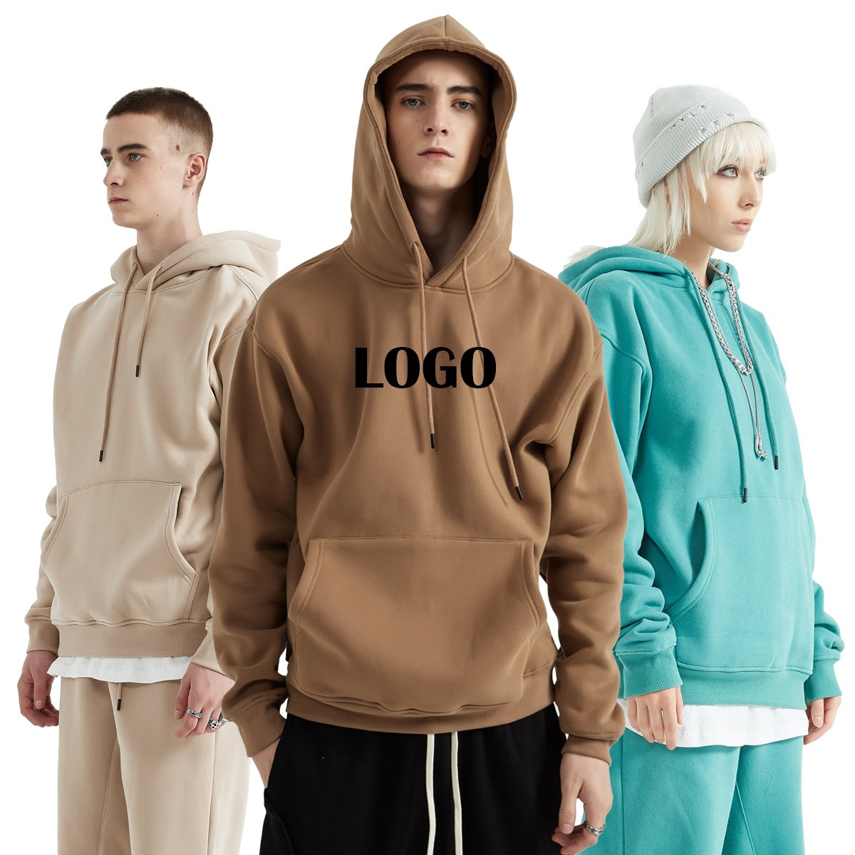 OEM 360GSM 80%cotton 20%polyester streetwear oversized essentials blank plus size men's high quality unisex embroidered hoodies