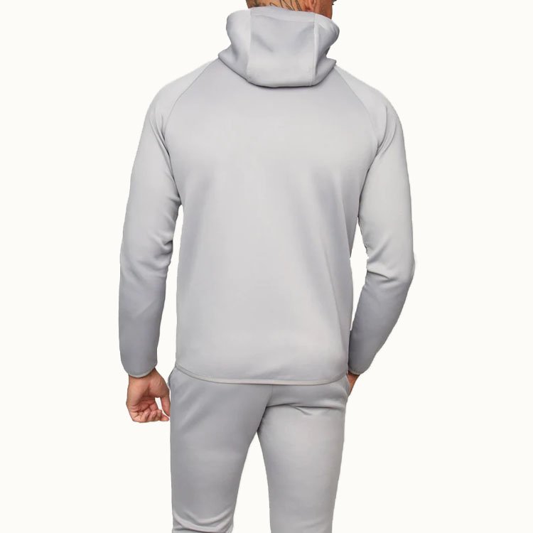 Custom Mens Fall Tracksuit Gym Zip Up Hoodie and Jogger Tracksuits Plain Sport Tracksuit Set For Men