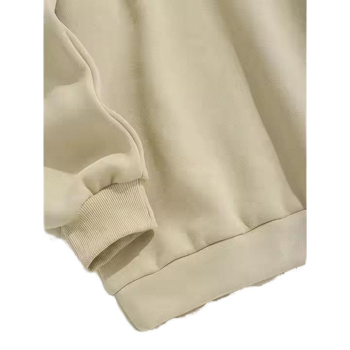 Custom Letter Embroidery Mens Half Zip Up Mock Neck Sweatshirt Fleece Lining Pullover Men Quarter Zipper Oversized Sweatshirt