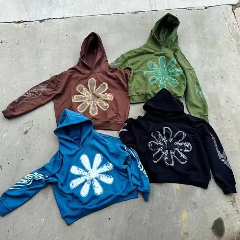 wholesale custom screen printing vintage wash hoodie graphic cropped hoodies men pullover acid wash men's hoodies & sweatshirts