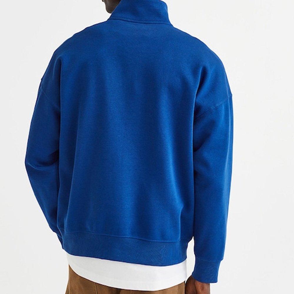 Premium Quality Plain Oversized Pullover Man Sweatshirt / Latest Design Stand Collar Half Zip Up Kangaroo Pocket Men Sweatshirt