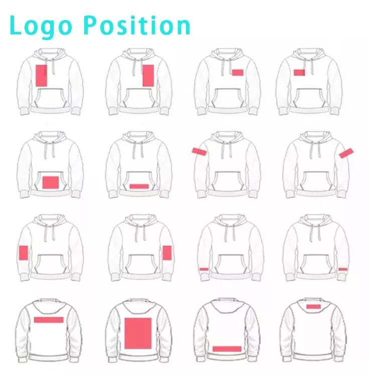 High quality 100% cotton custom blank embroidered puff printed hoodie street fashion men's hoodie without a hoodie rope