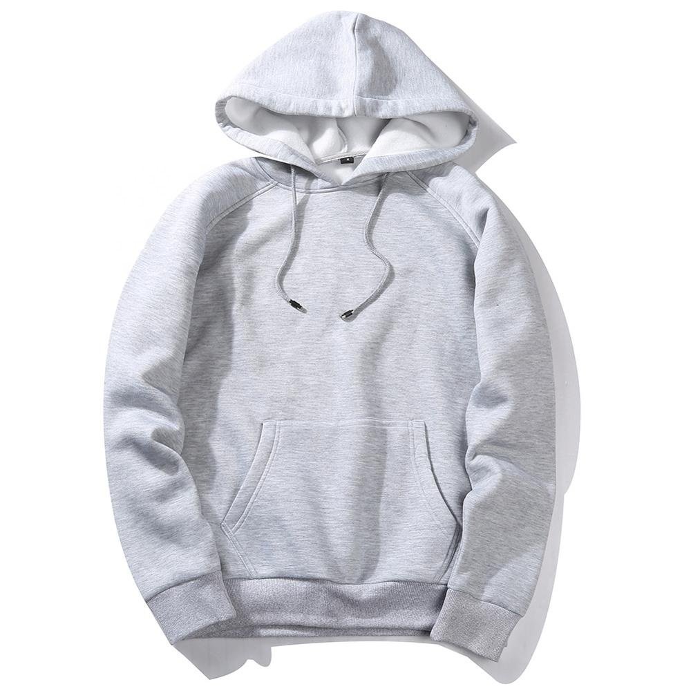 Wholesale 100% Poly European Size Athletic Custom Logo Plain Men Hoodies
