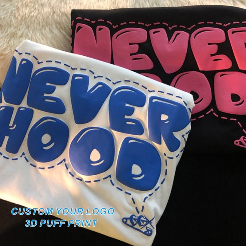 High Quality Plain Oversized Unisex Hoodie Custom French Terry Cotton Sweatshirts 3D Puff Printing Pullover Men's Hoodies