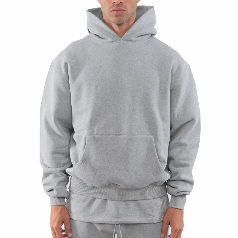 Custom Hoodies Men's 100% Cotton Heavy Weight Luxury Quality Puff Printing Oversized Streetwear Pullover Hoodies For Men