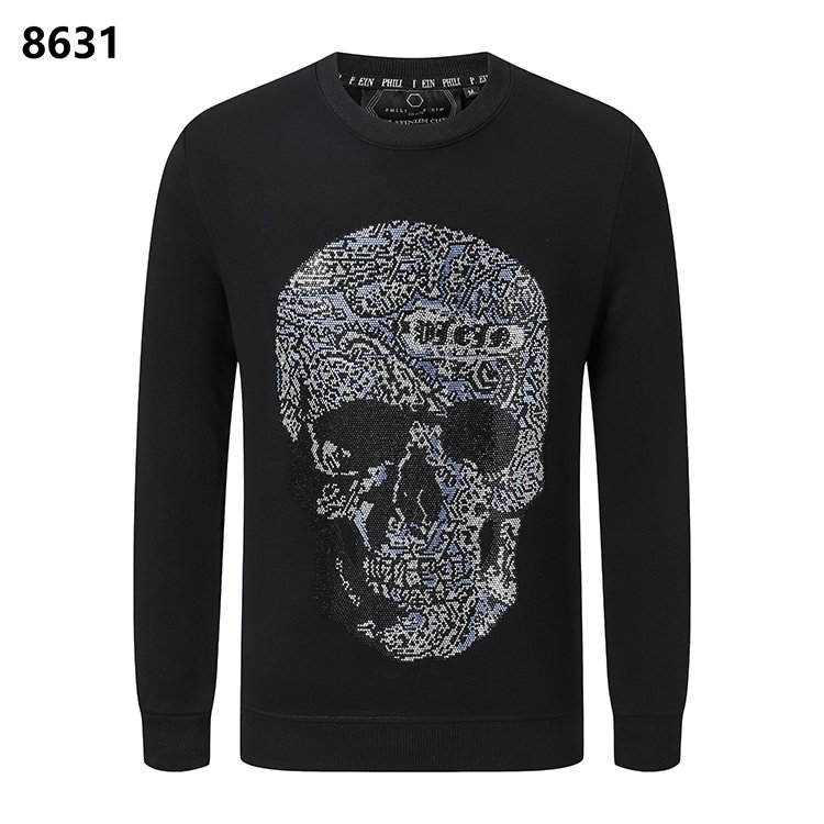 High quality cotton all-in-one fashion comfort slim skull iron diamond trend men's PLEIN sweatshirt