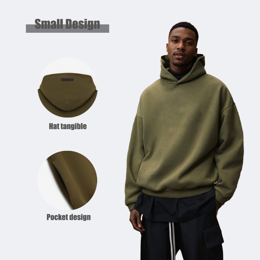Wholesale men's hoodies 400gsm boxy streetwear high quality hoodie manufacturers custom logo design puff printing hoodie for man