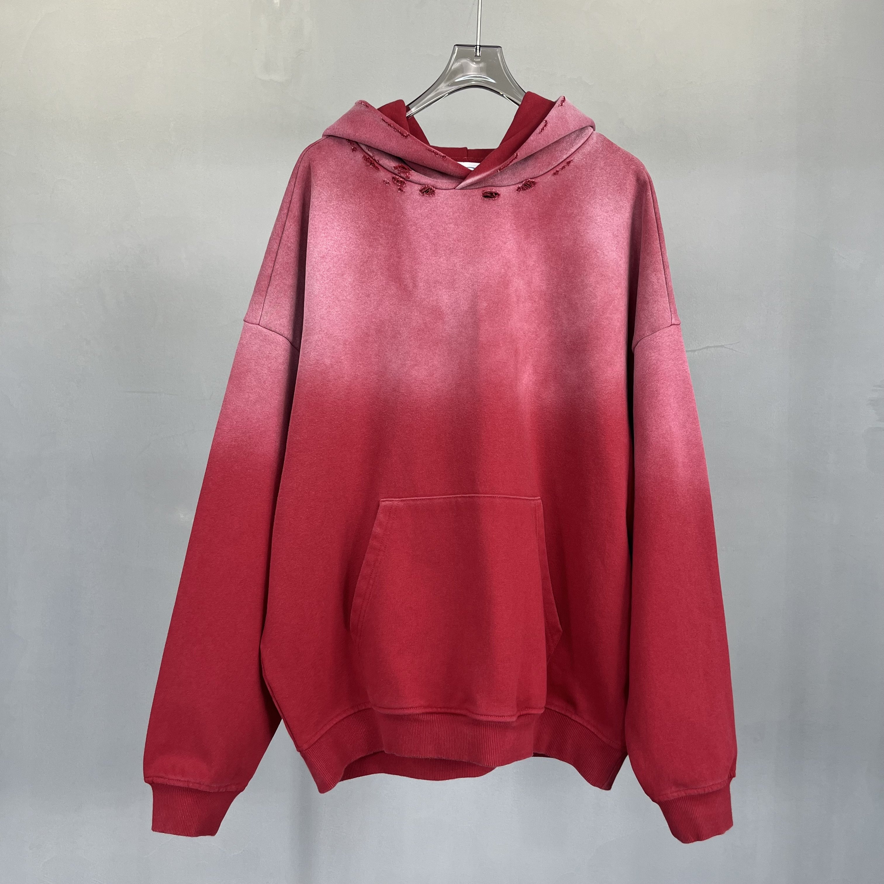 men's 100% cotton Heavyweight streetwear oversized hoodie acid washed blank drop shoulder hoodie