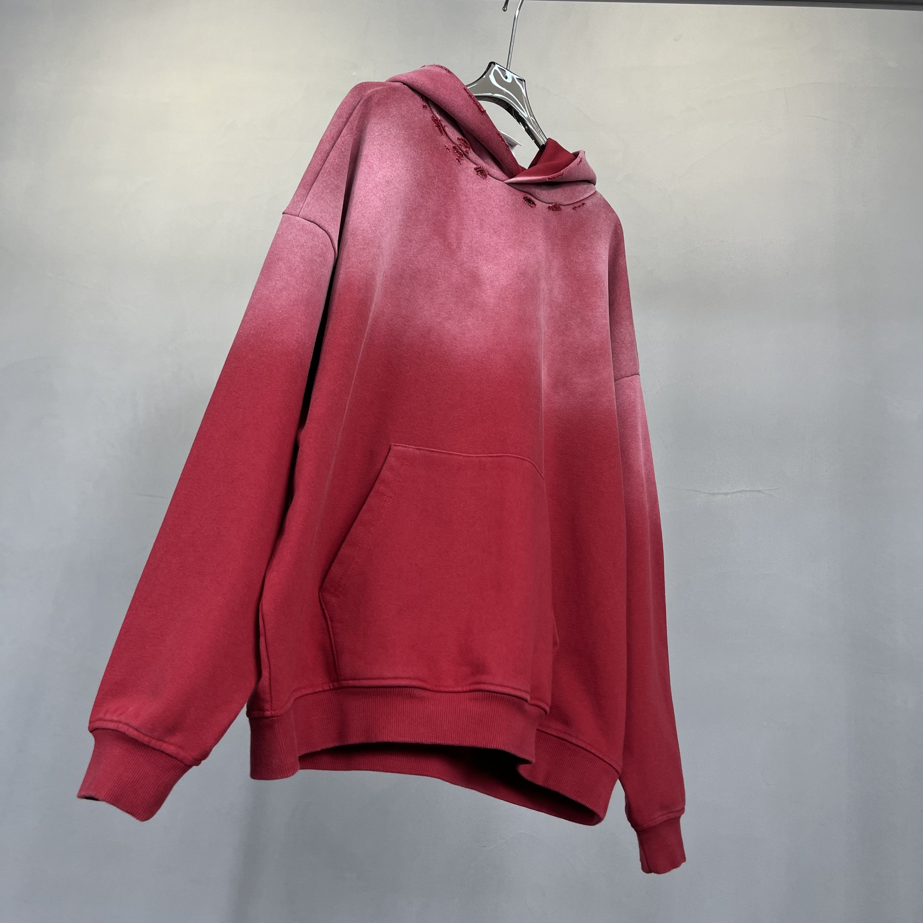 men's 100% cotton Heavyweight streetwear oversized hoodie acid washed blank drop shoulder hoodie