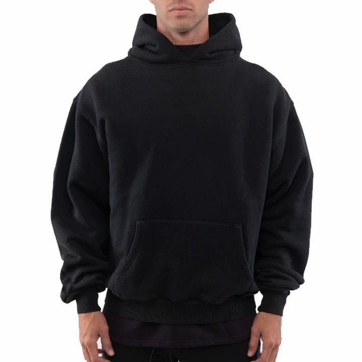 High Quality Custom Logo Printing 100% Polyester Fleece Blank Loose Style Casual Plus Size Men's Hoodies