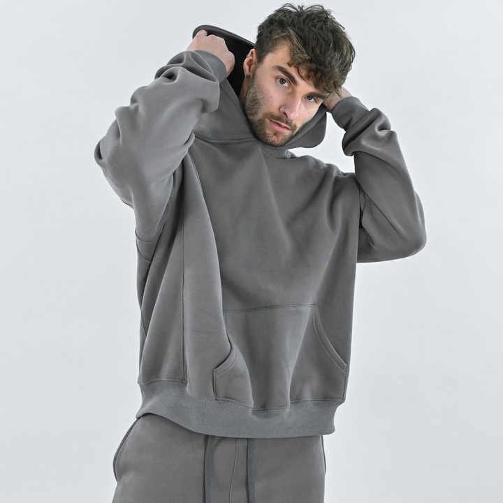 High Quality Custom Logo Printing 100% Polyester Fleece Blank Loose Style Casual Plus Size Men's Hoodies