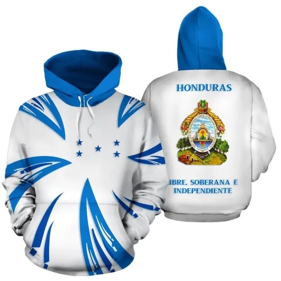 Cricket Style Honduras Coat Of Arms Hoodies Custom Honduras Independence Day Flag Fall Winter Men's Hoodie