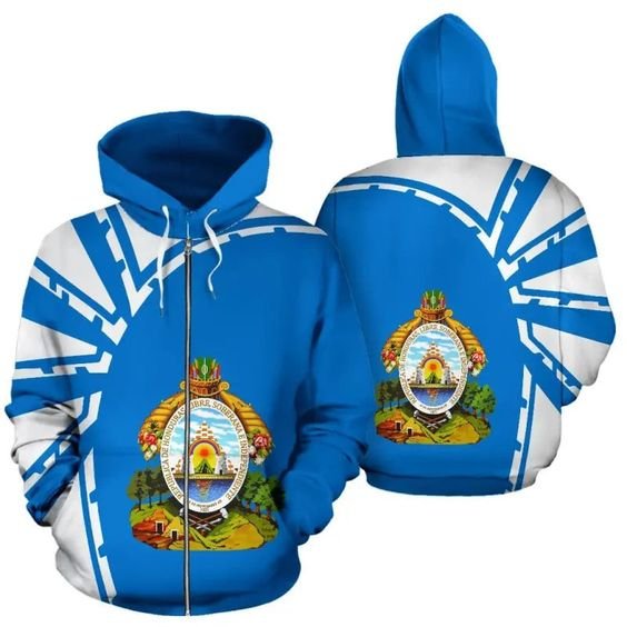 Cricket Style Honduras Coat Of Arms Hoodies Custom Honduras Independence Day Flag Fall Winter Men's Hoodie